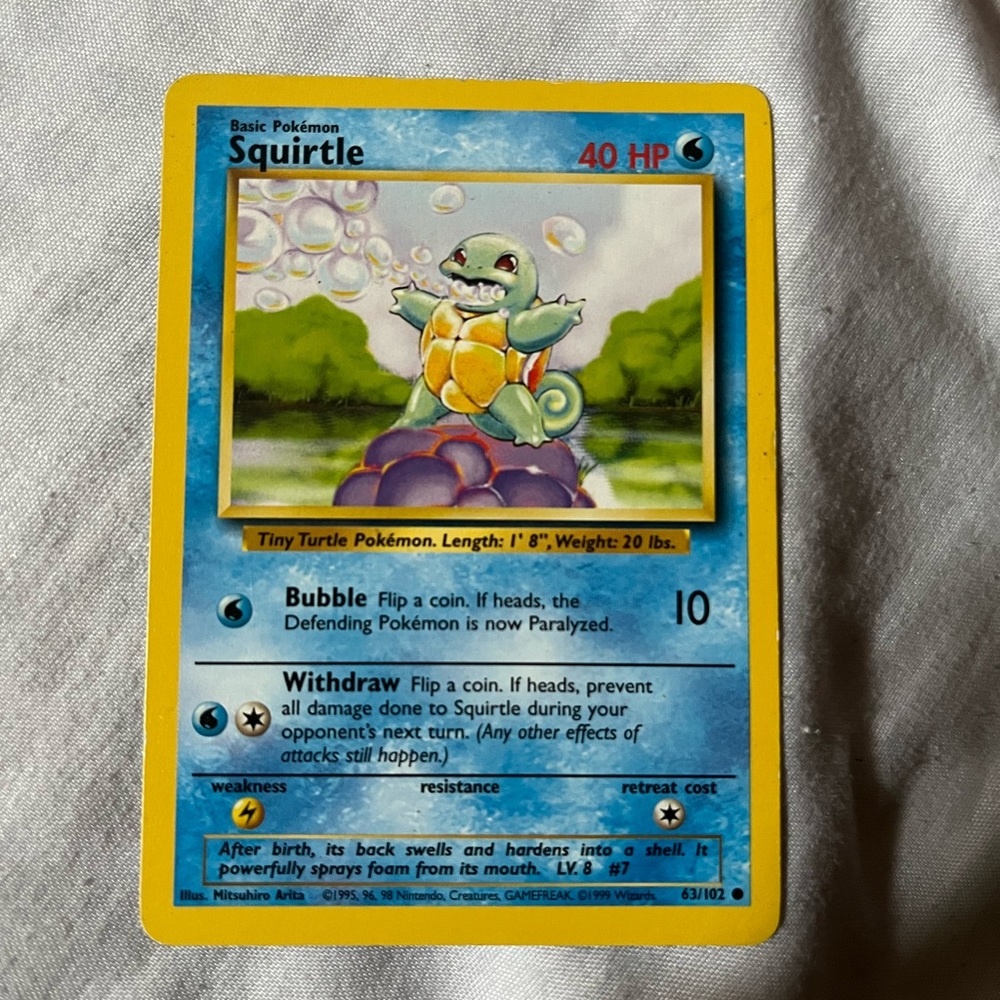 OG squirtle pokémon card